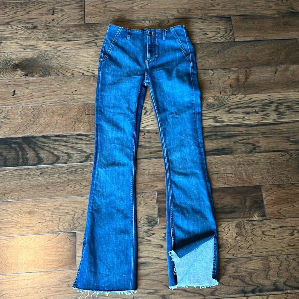 NWOT Free People We the Free  2024 Jeans high rise, slit on side at ankle